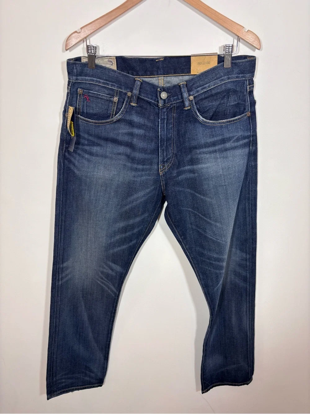 Polo Ralph Lauren The Hampton Straight Jean Denim NWT 32X30 Davis Cotton